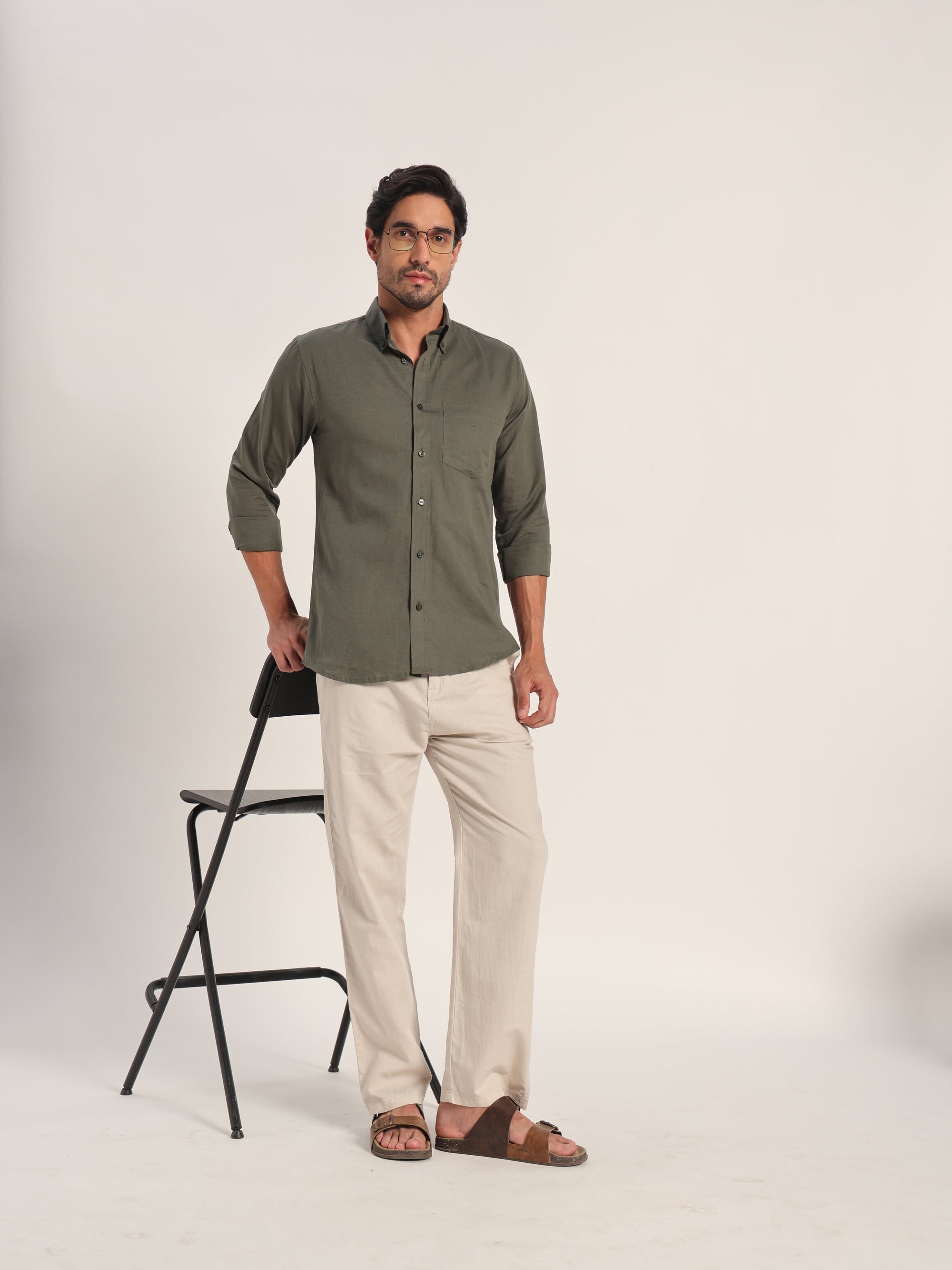 Natural Authority Green Linen Shirt