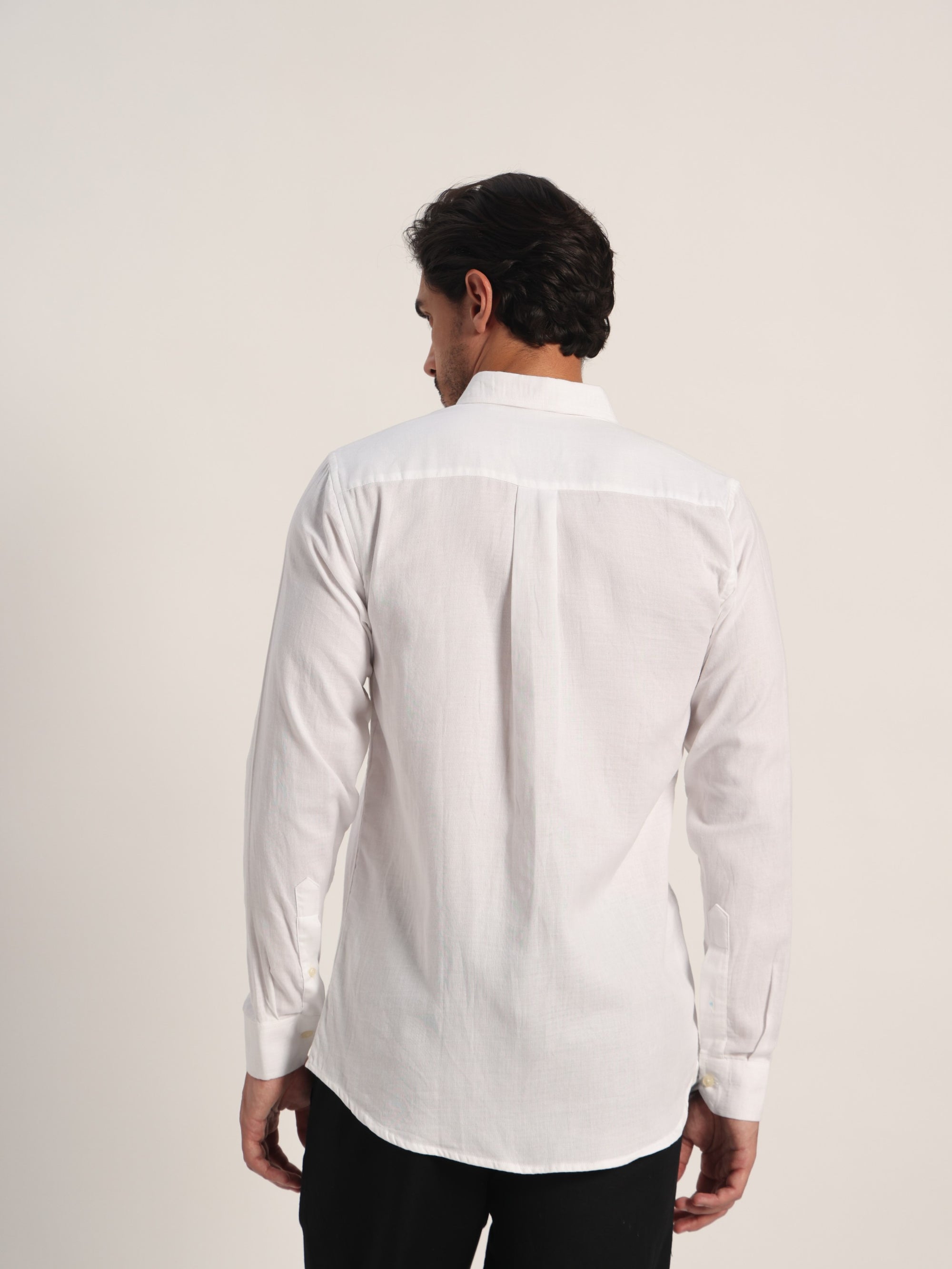 Honest Beginning White Linen Shirt