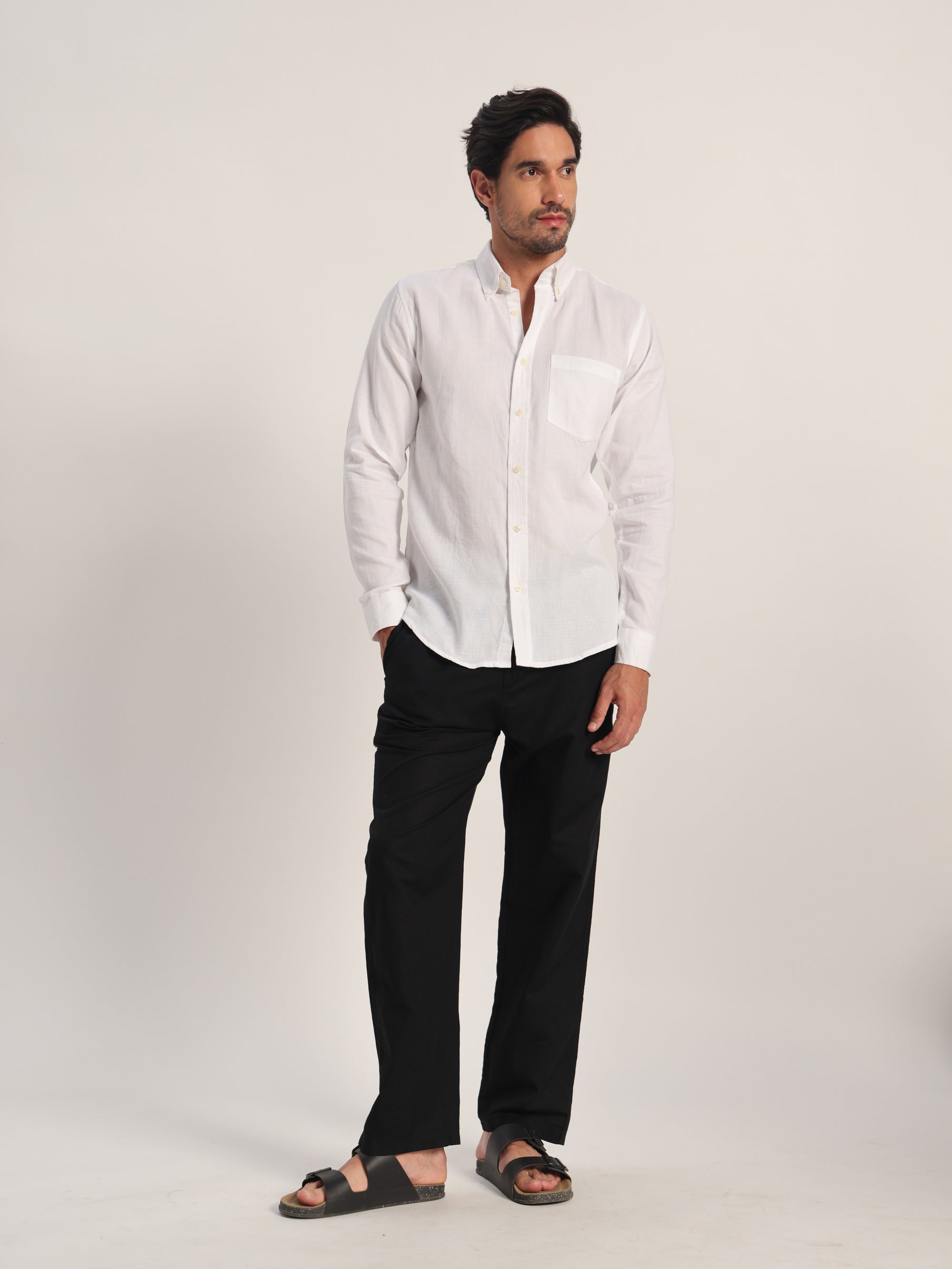 Honest Beginning White Linen Shirt