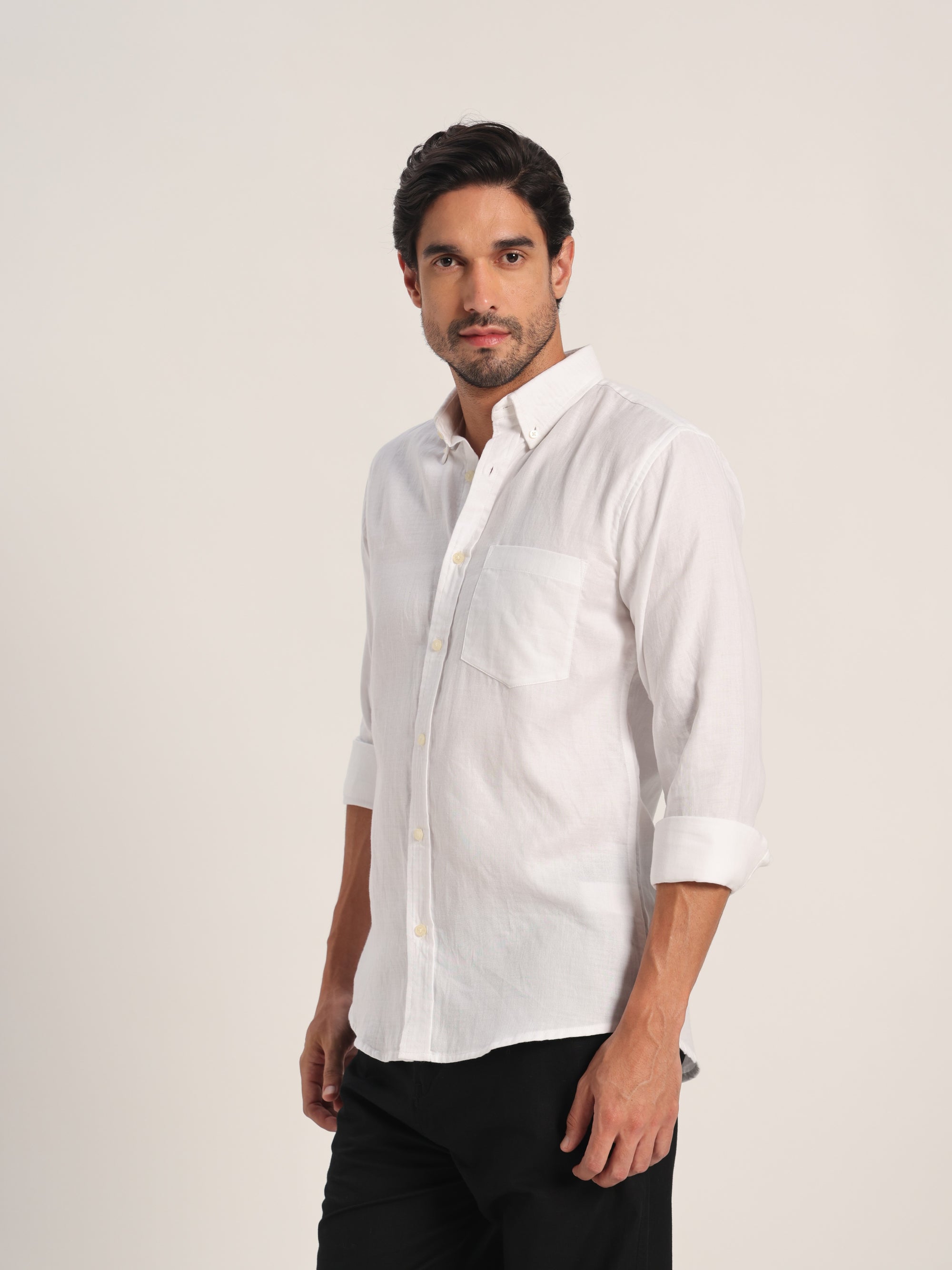 Honest Beginning White Linen Shirt