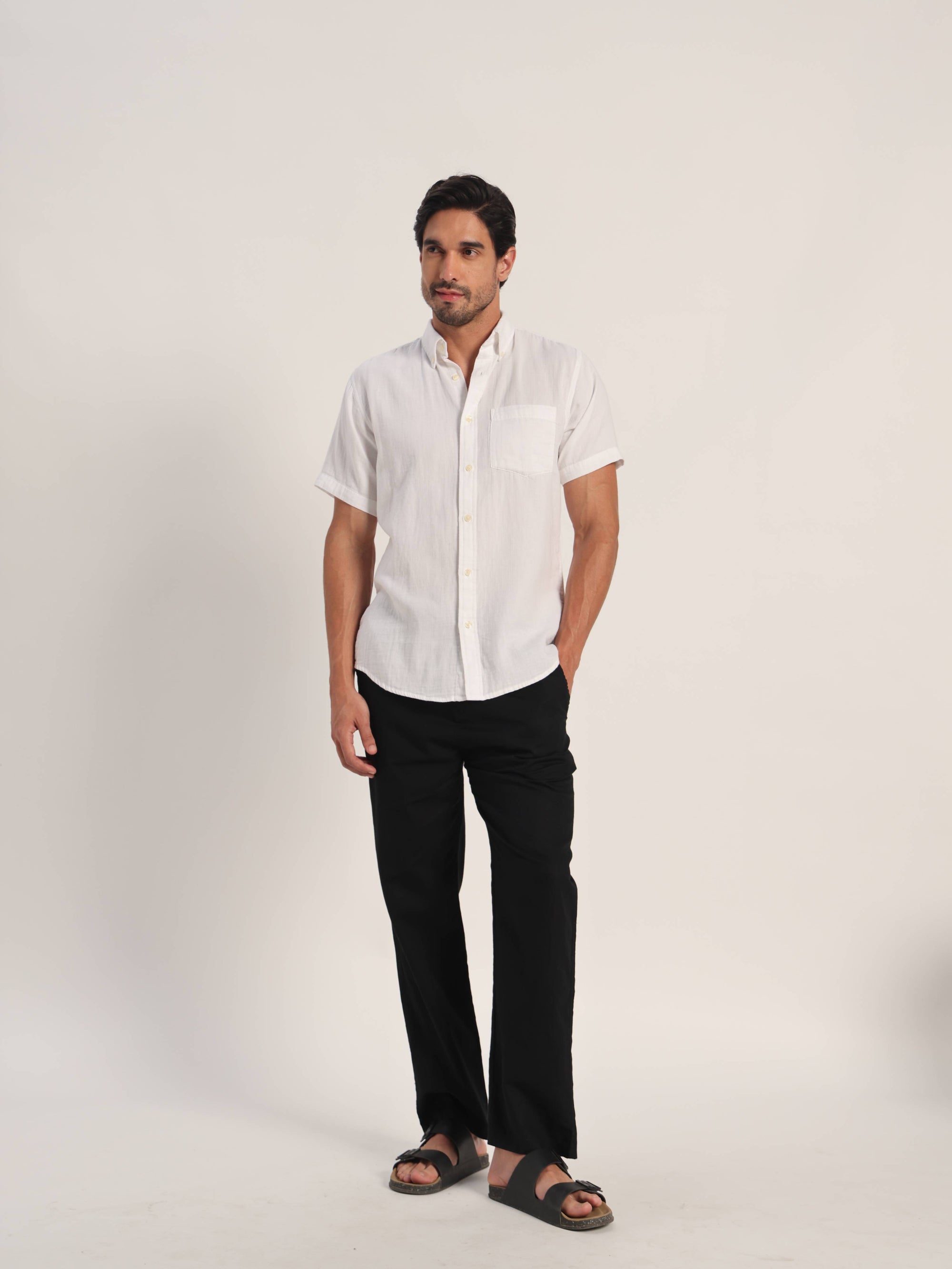 Unwritten White Linen Shirt