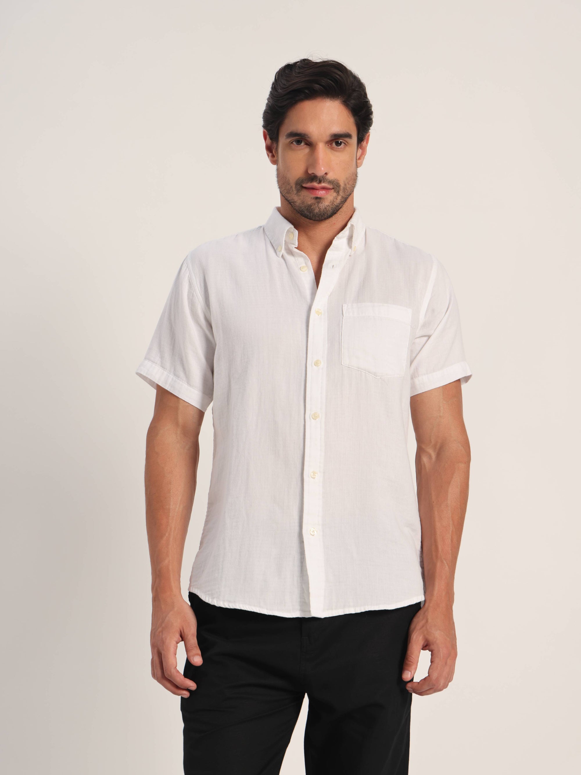 Unwritten White Linen Shirt