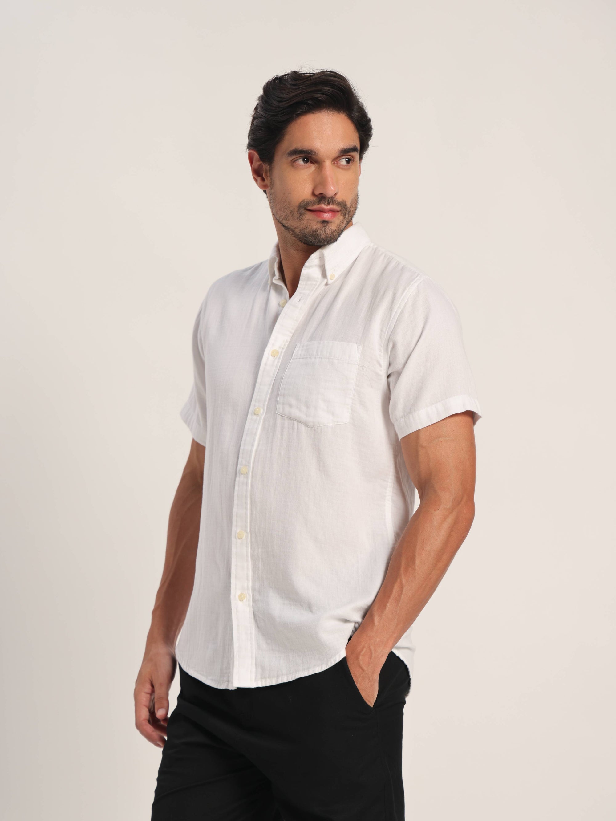 Unwritten White Linen Shirt