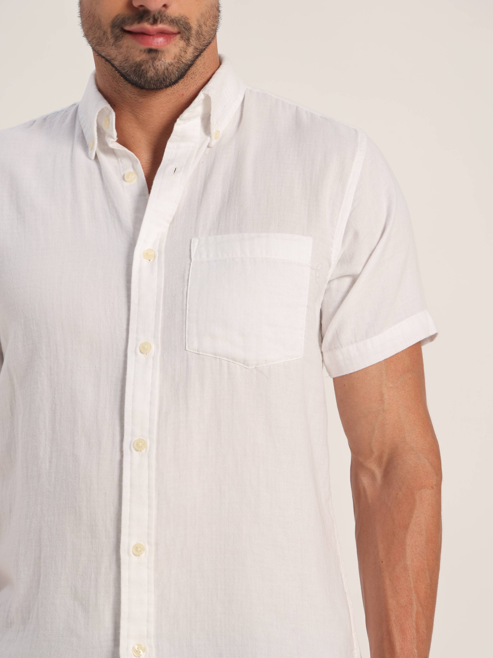 Unwritten White Linen Shirt