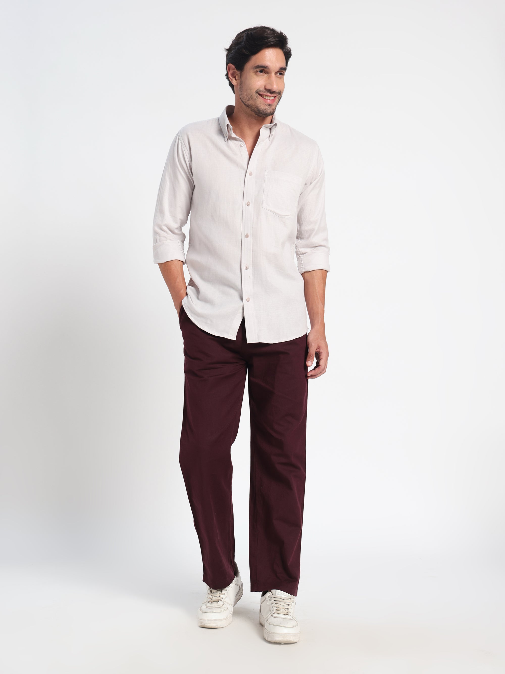 The Second Signature Grey Linen Shirt