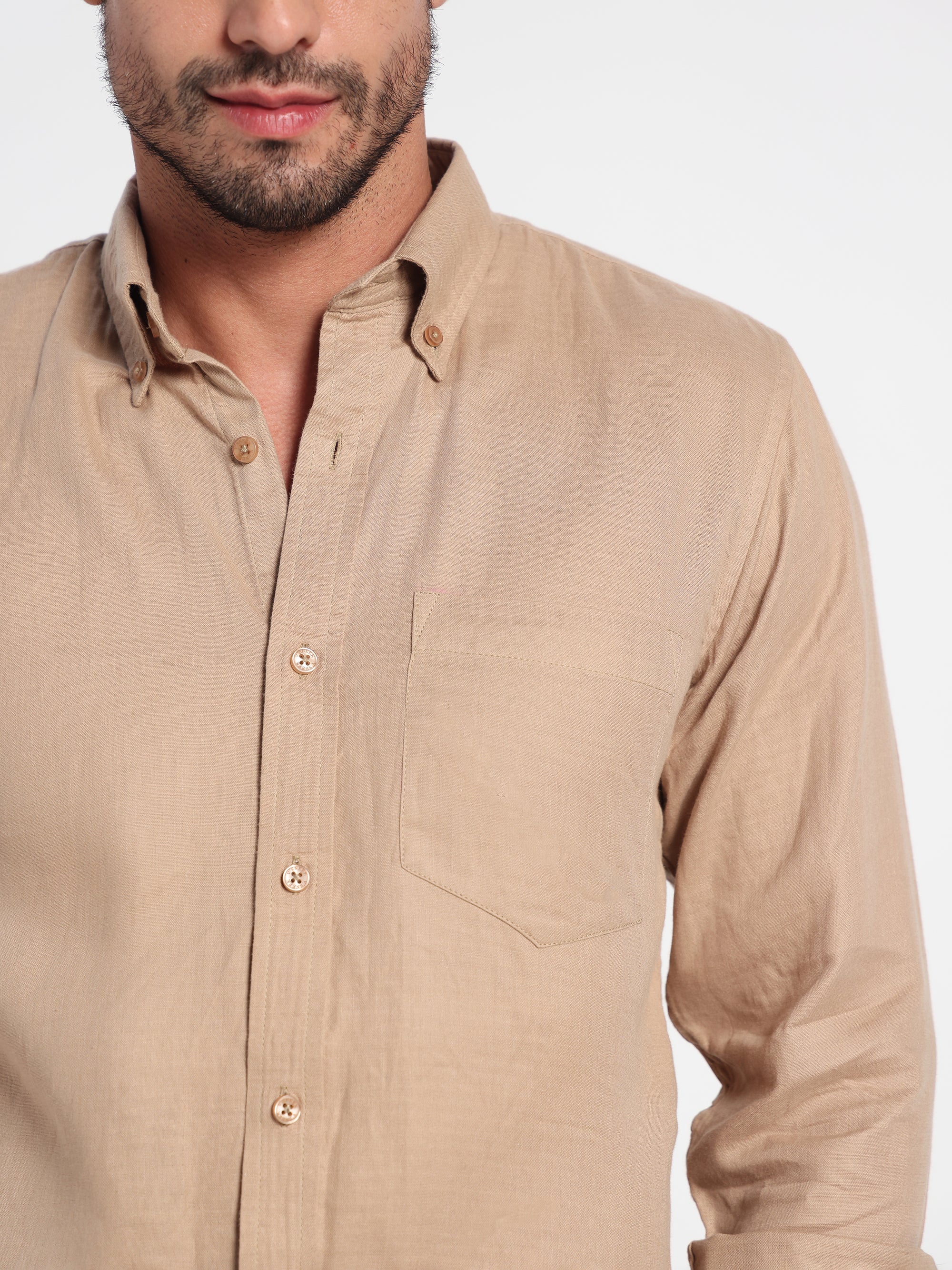 Humble Strength Brown Linen Shirt