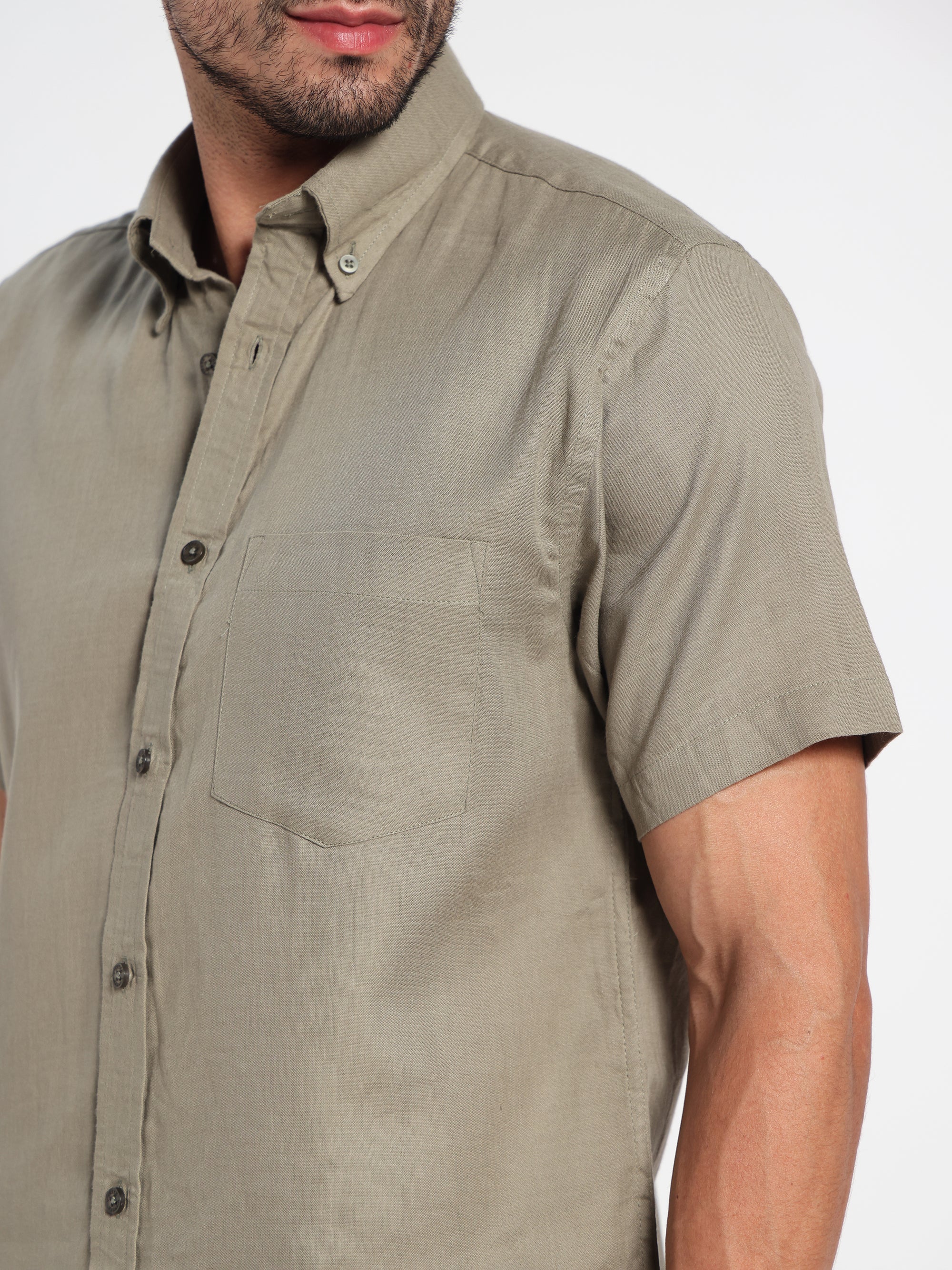 Ancestral Green Linen Shirt