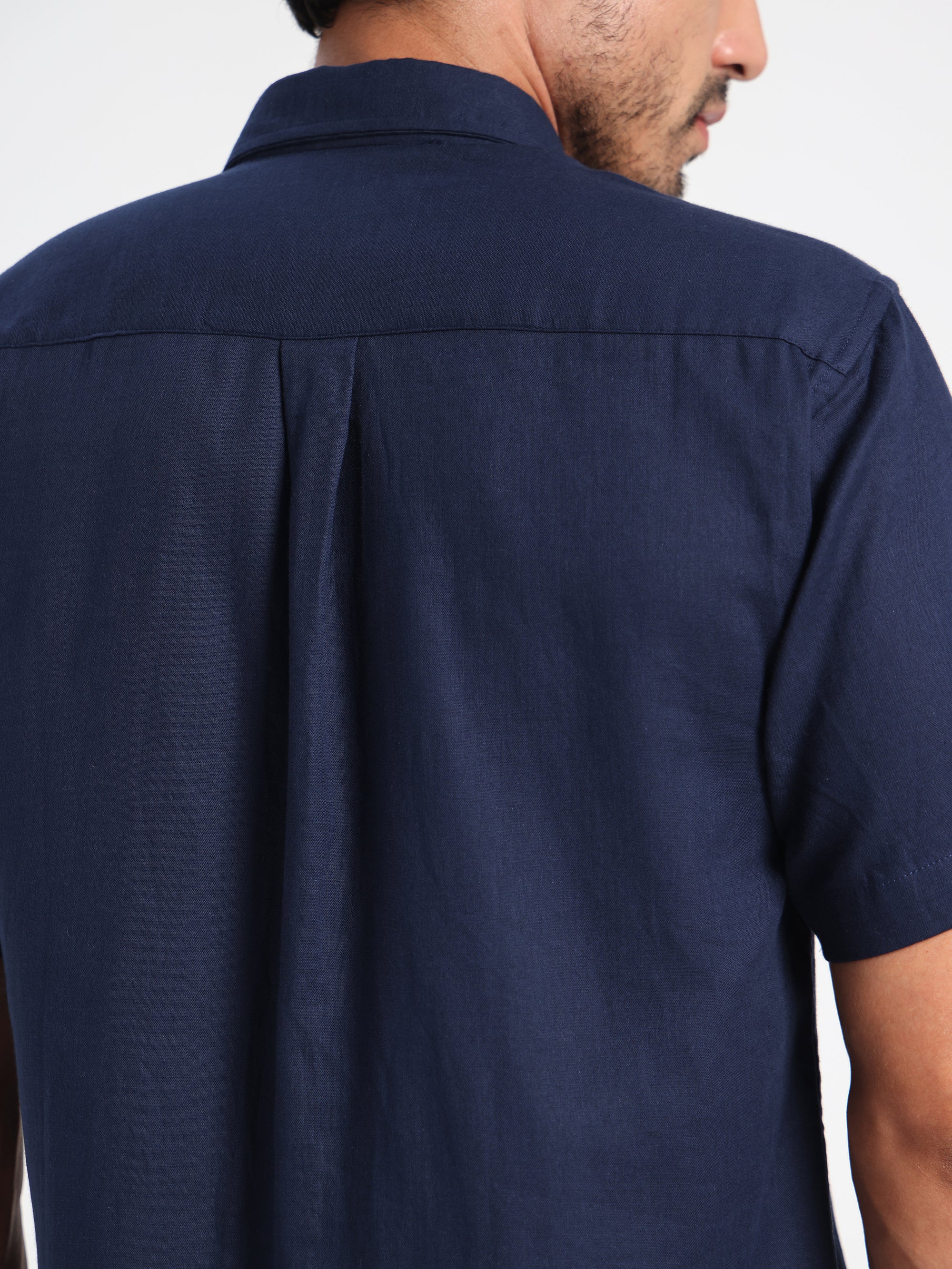 Diplomat Ink Blue Linen Shirt