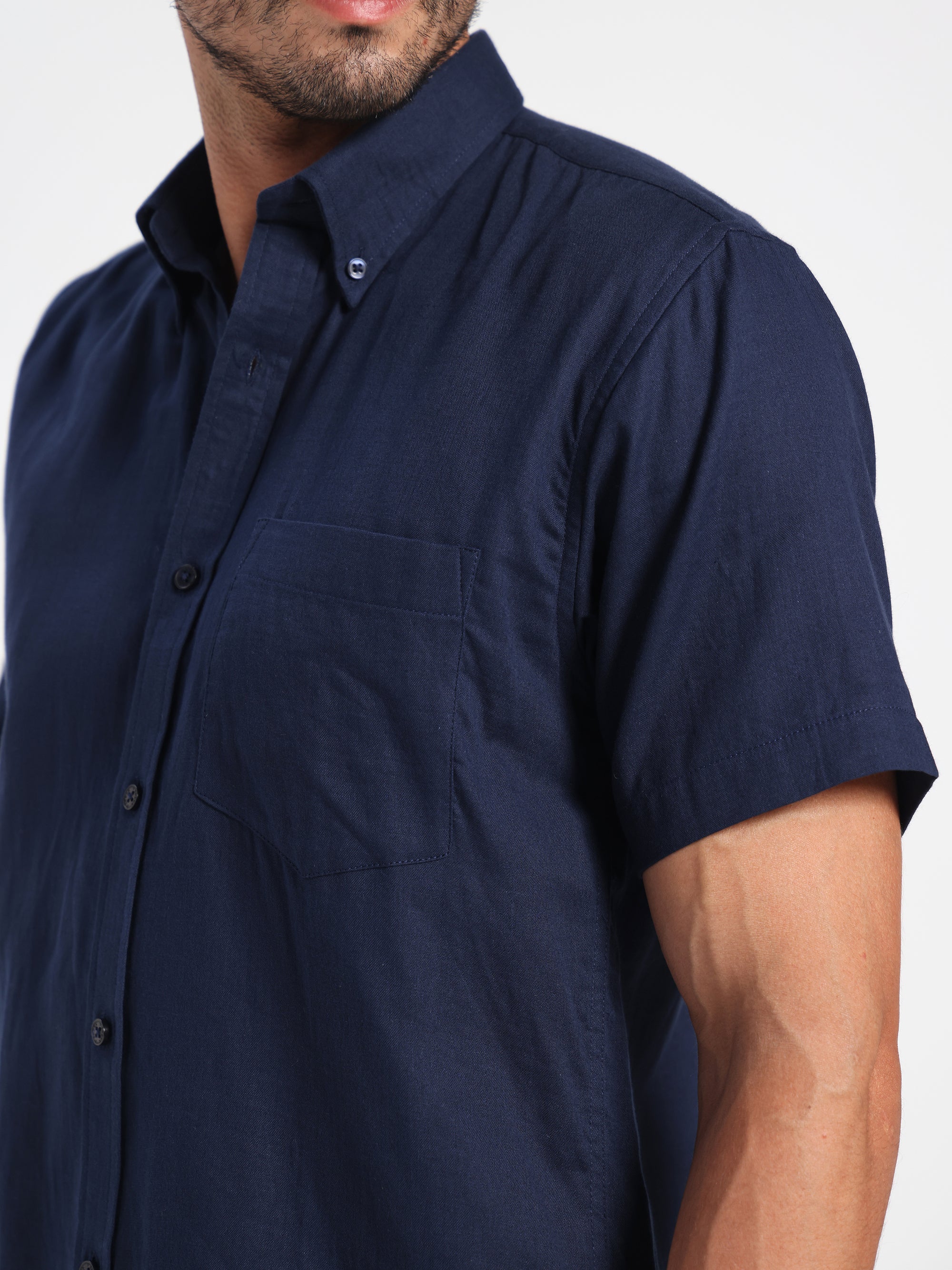 Diplomat Ink Blue Linen Shirt