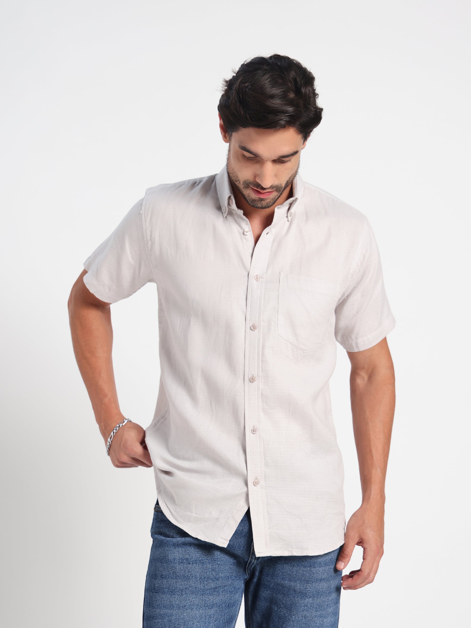 Ash and Ambition Grey Linen Shirt