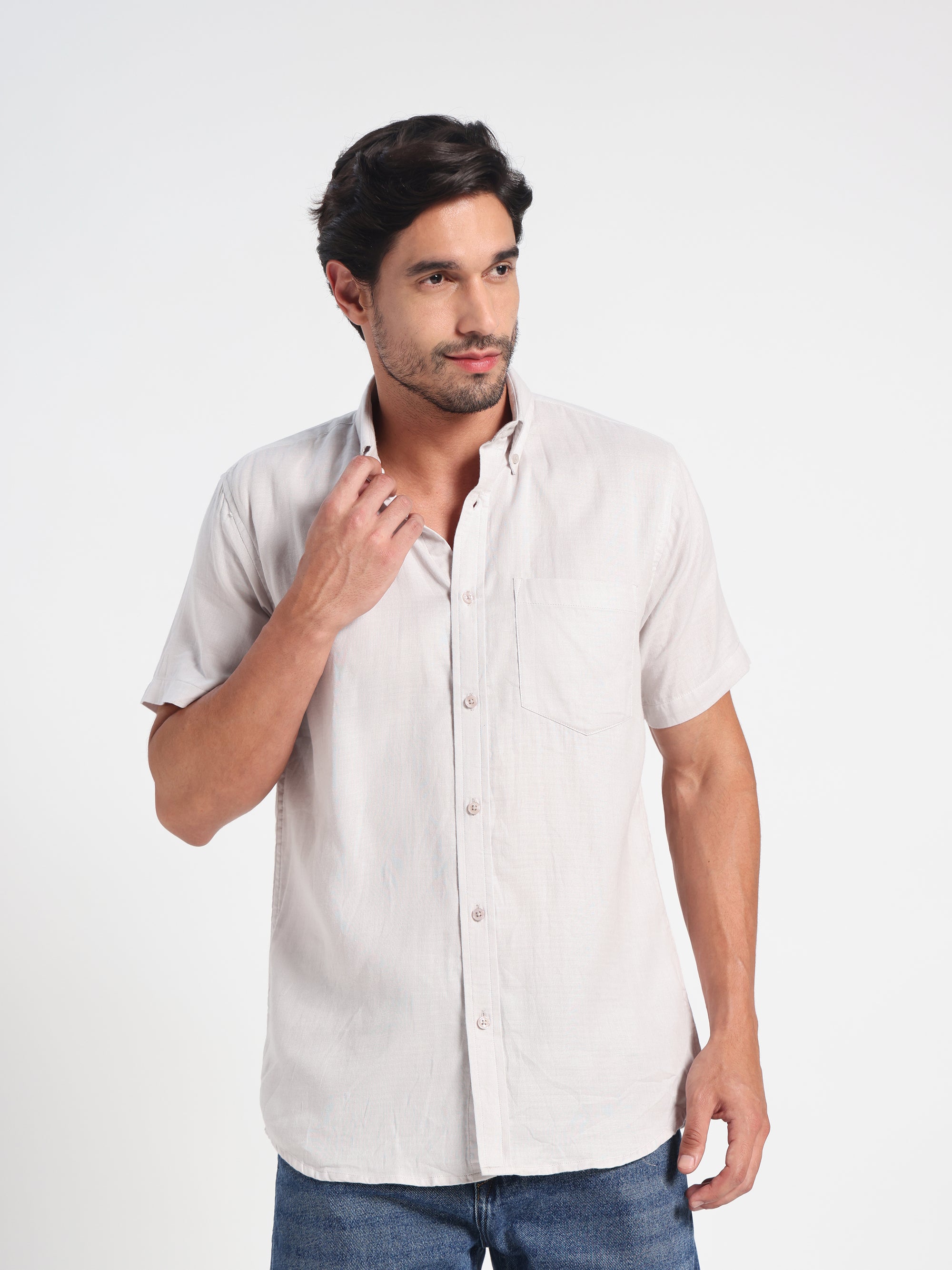 Ash and Ambition Grey Linen Shirt