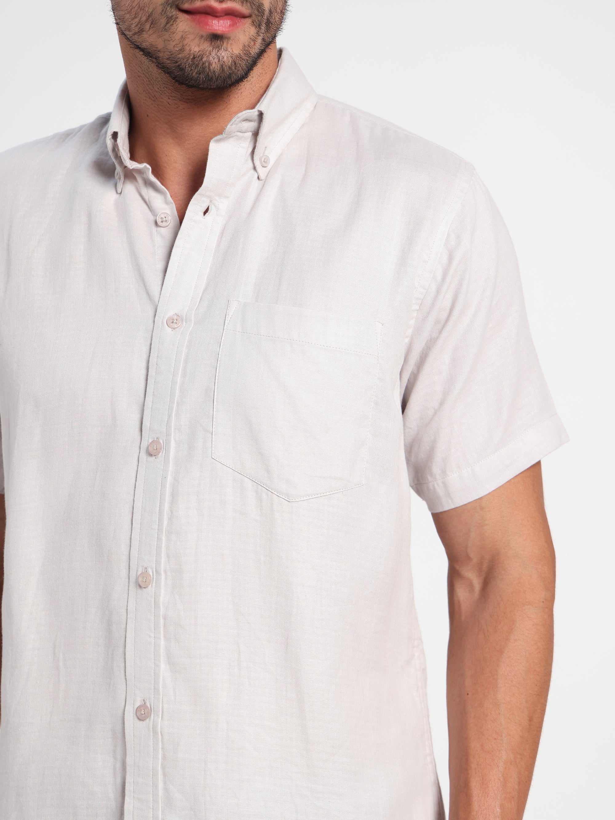 Ash and Ambition Grey Linen Shirt