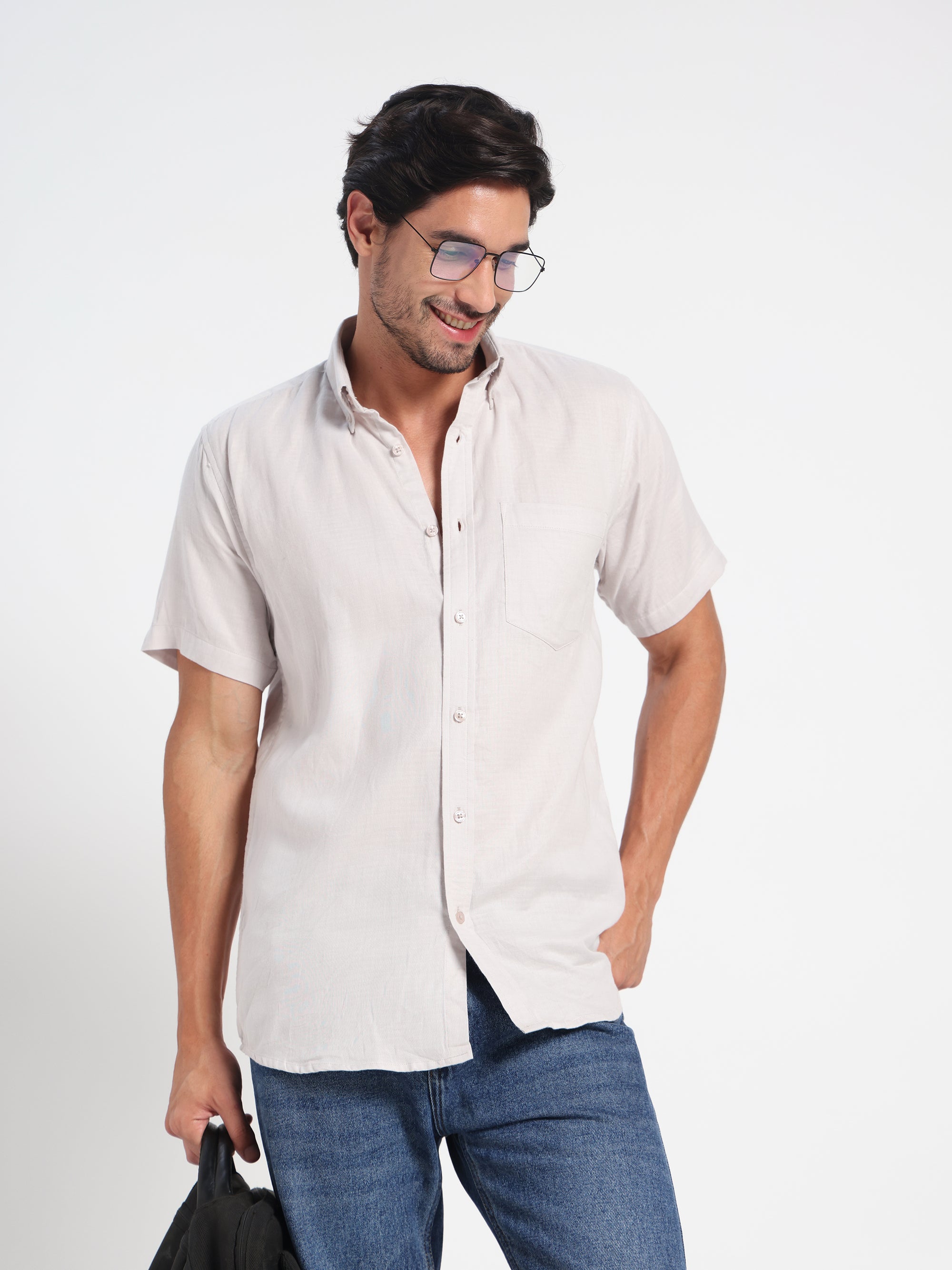 Ash and Ambition Grey Linen Shirt