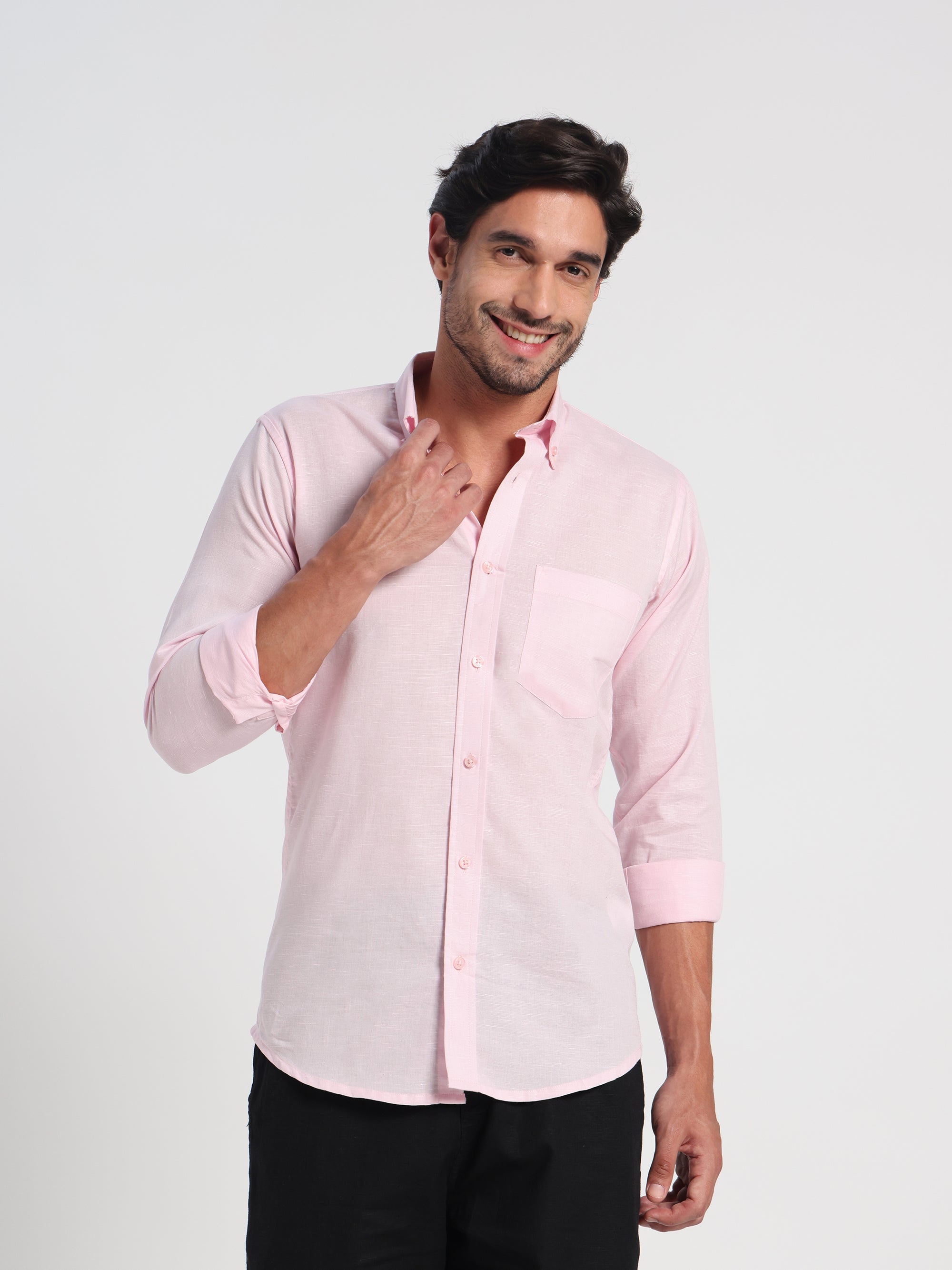 Unapologetic Pink Linen Shirt