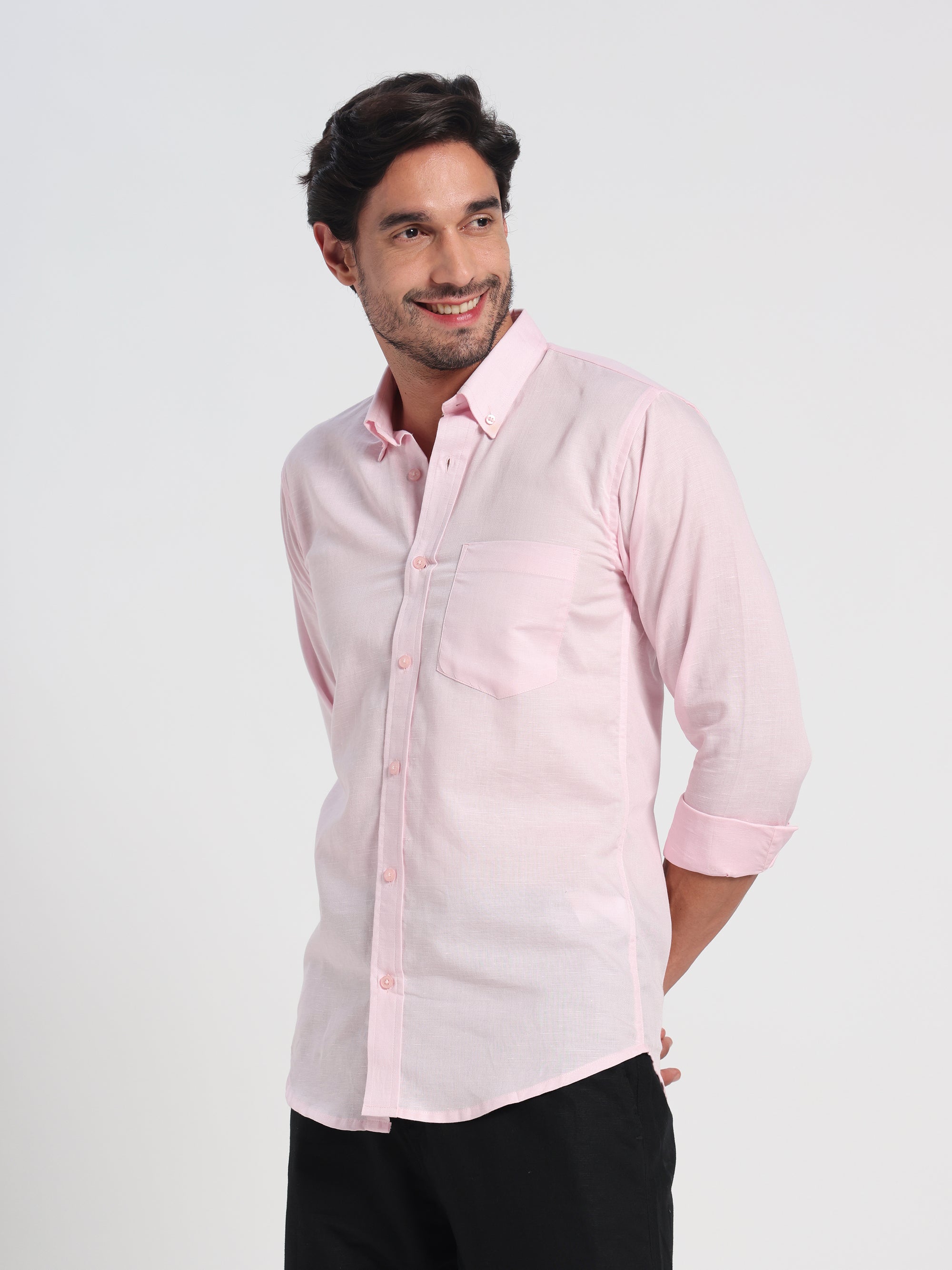 Unapologetic Pink Linen Shirt