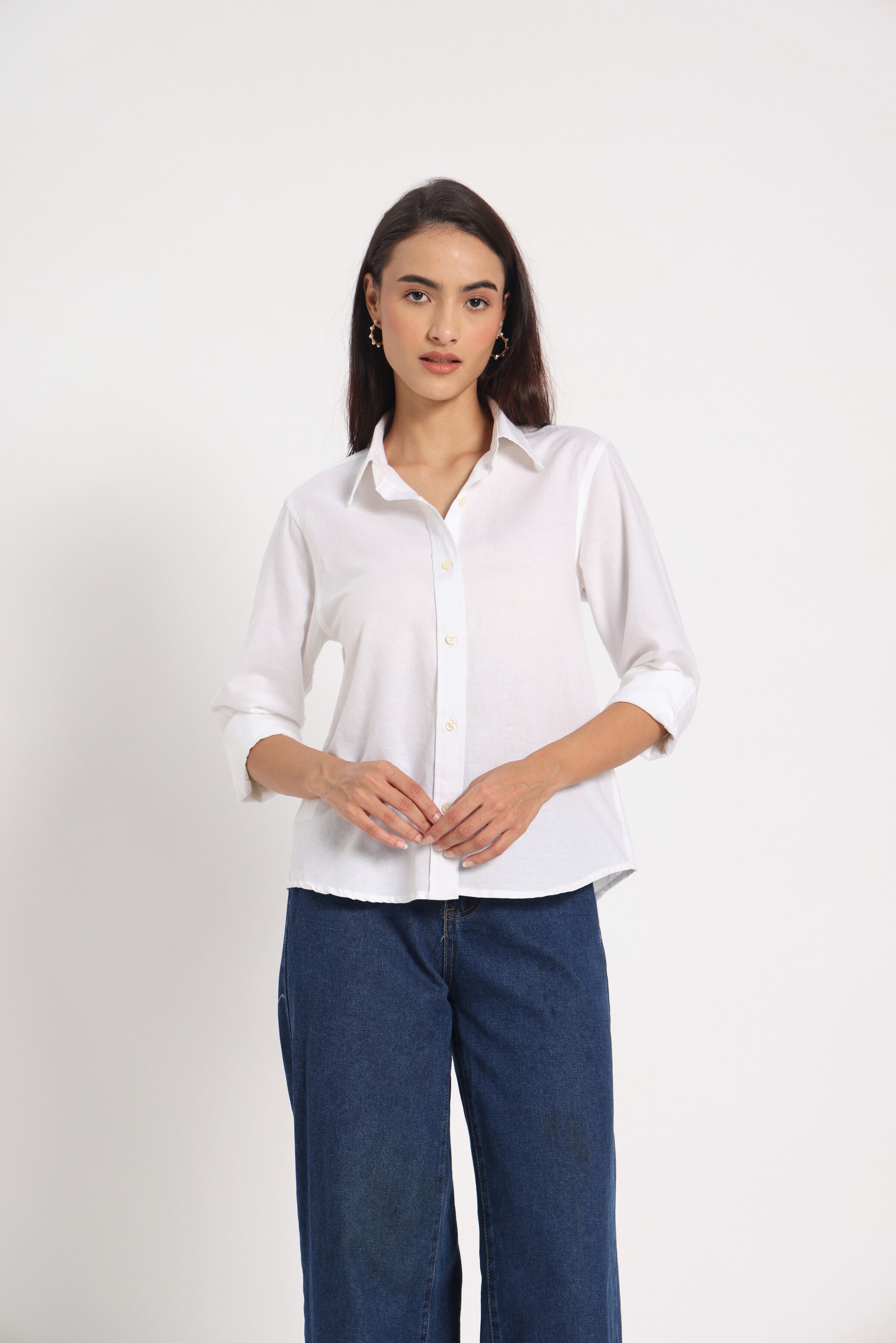 Pure Confidence White Linen Shirt