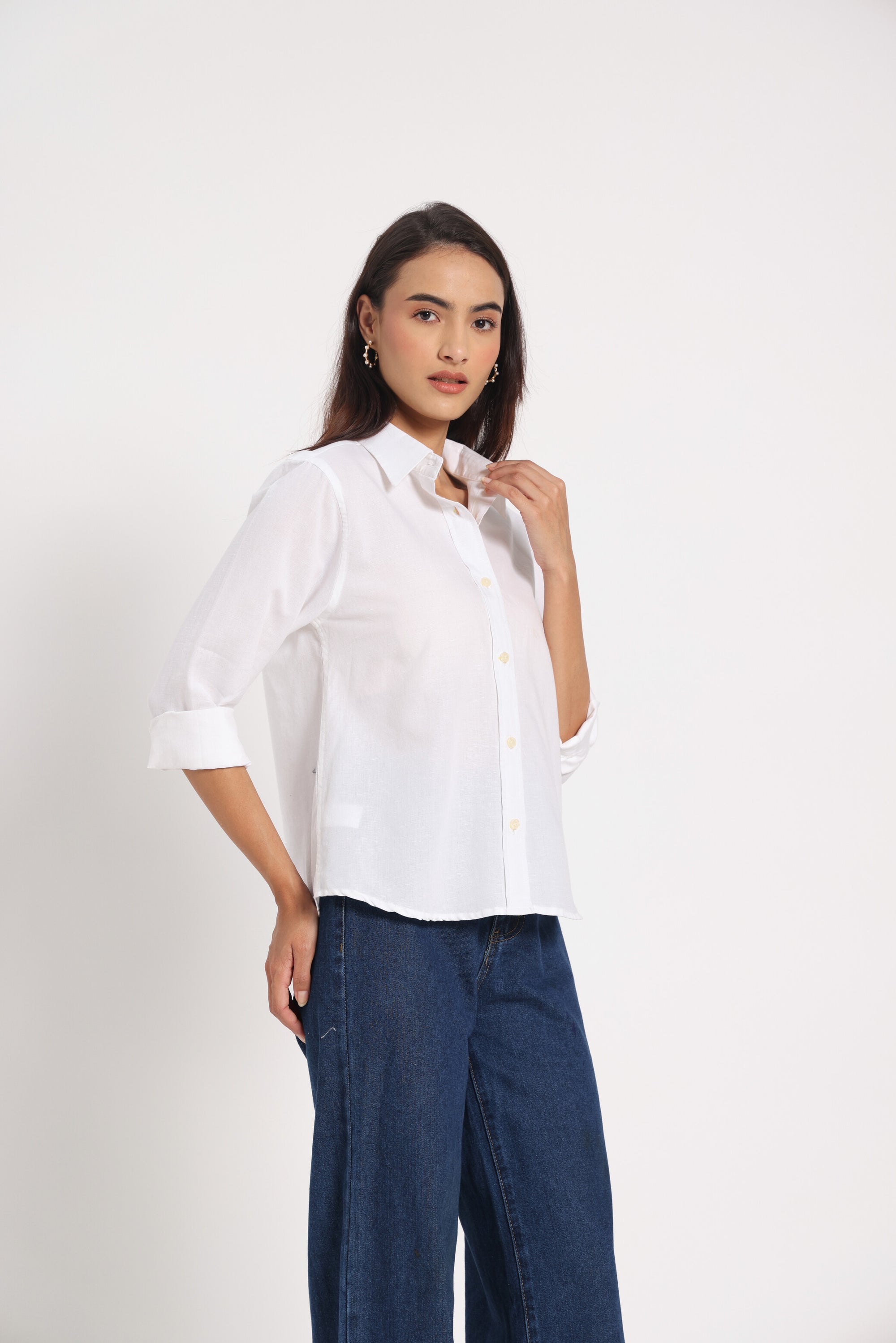 Pure Confidence White Linen Shirt