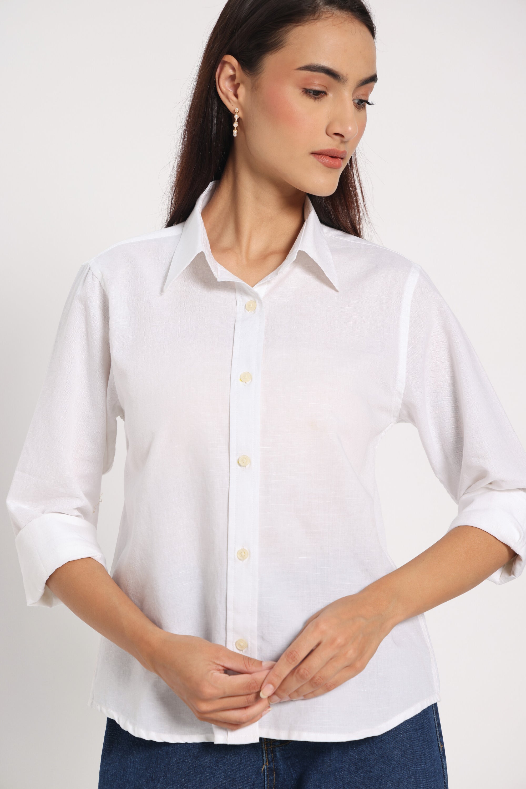 Pure Confidence White Linen Shirt