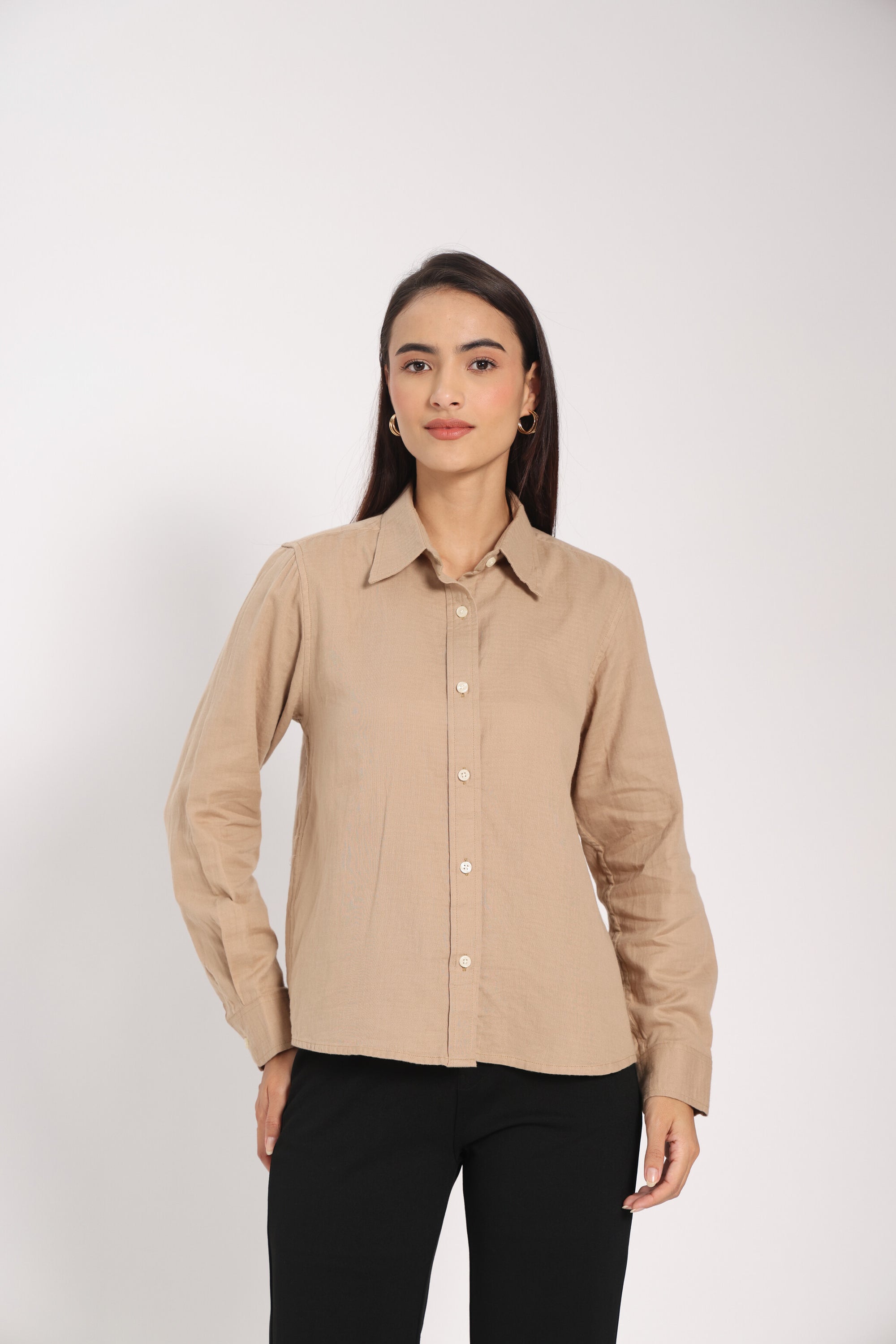 Miles of Strength Brown Linen Shirt