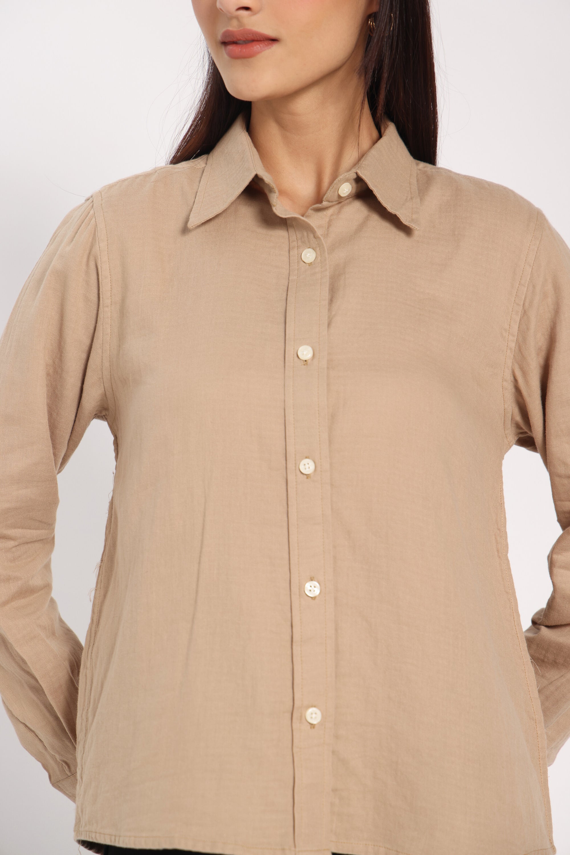 Miles of Strength Brown Linen Shirt