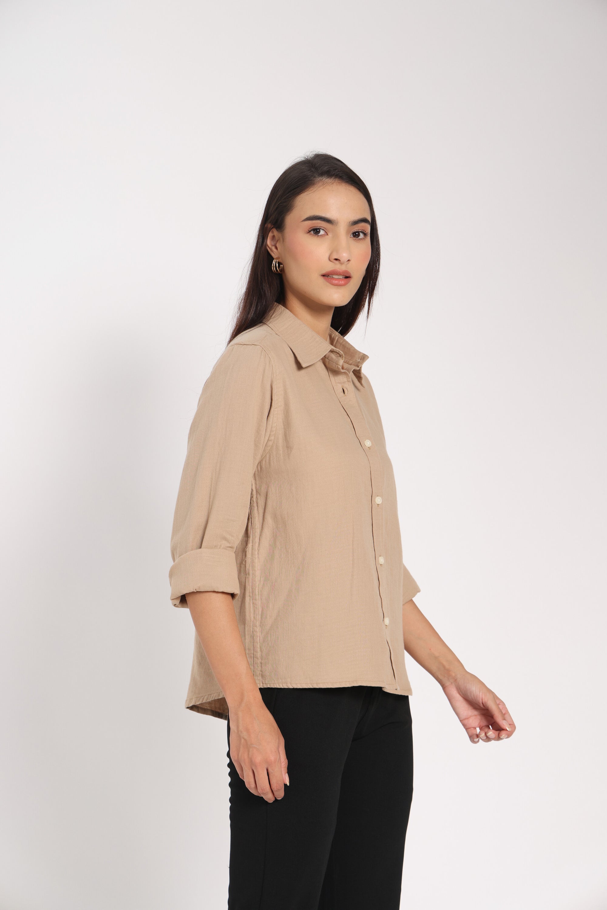 Miles of Strength Brown Linen Shirt