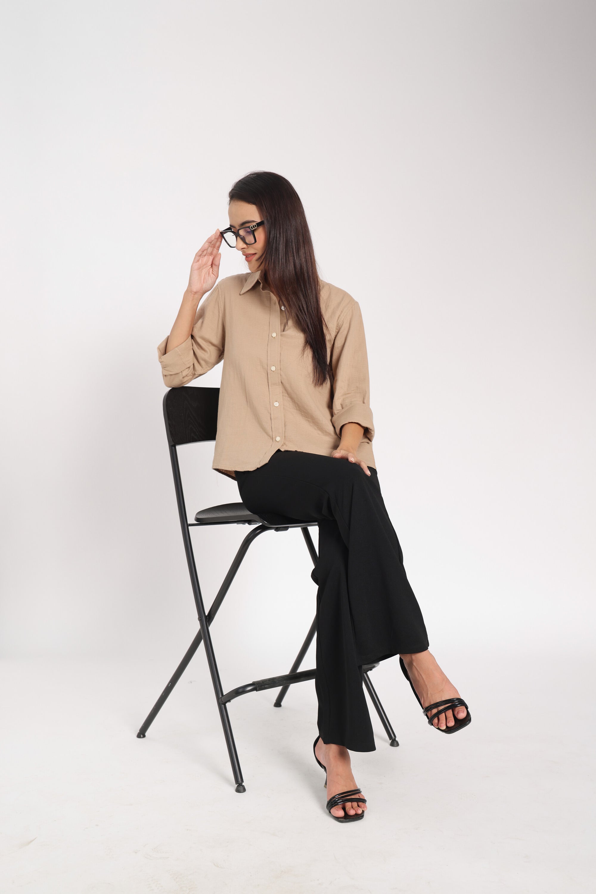 Miles of Strength Brown Linen Shirt