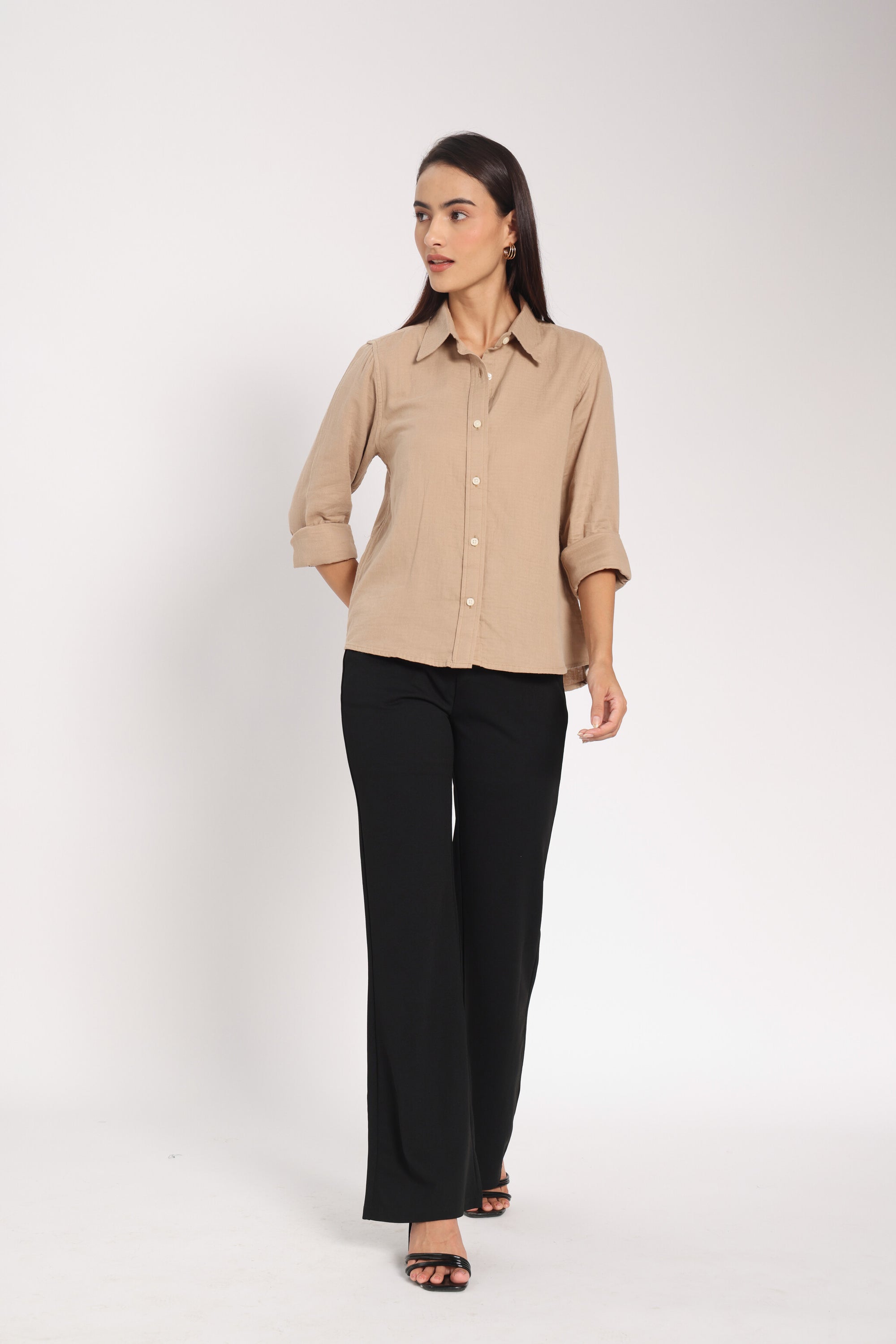 Miles of Strength Brown Linen Shirt