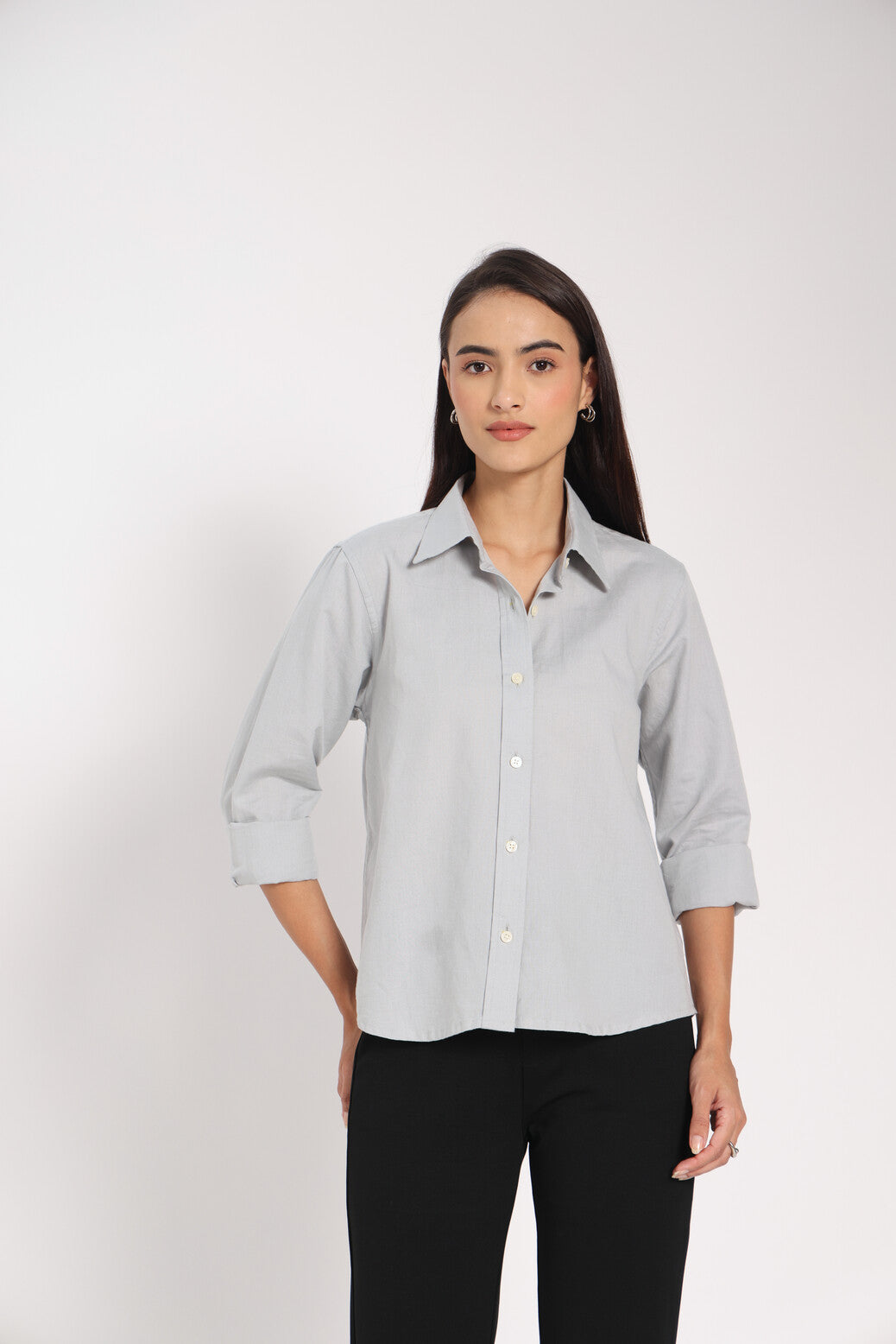 Built Different Grey Linen Shirt