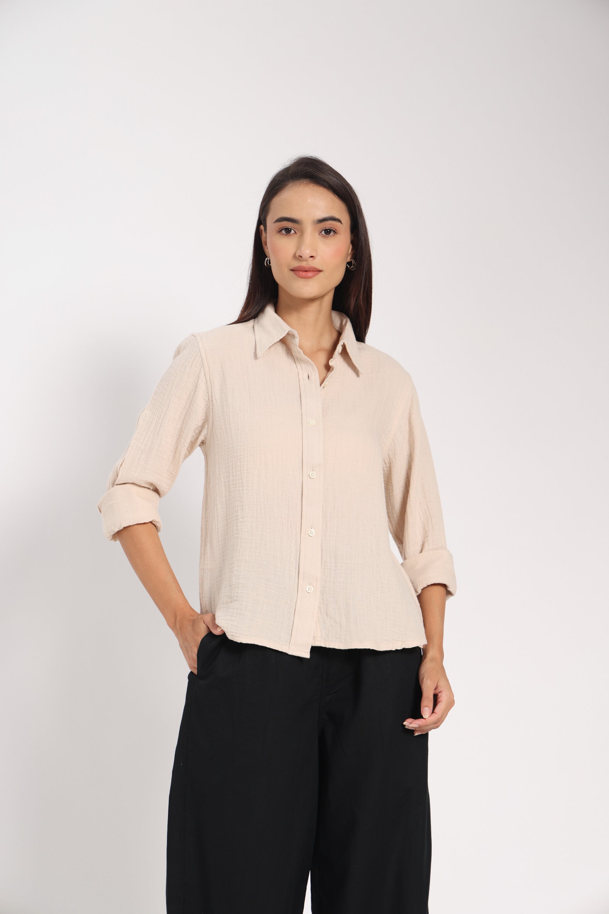 Dimensional Clarity Air Pocket Linen Shirt
