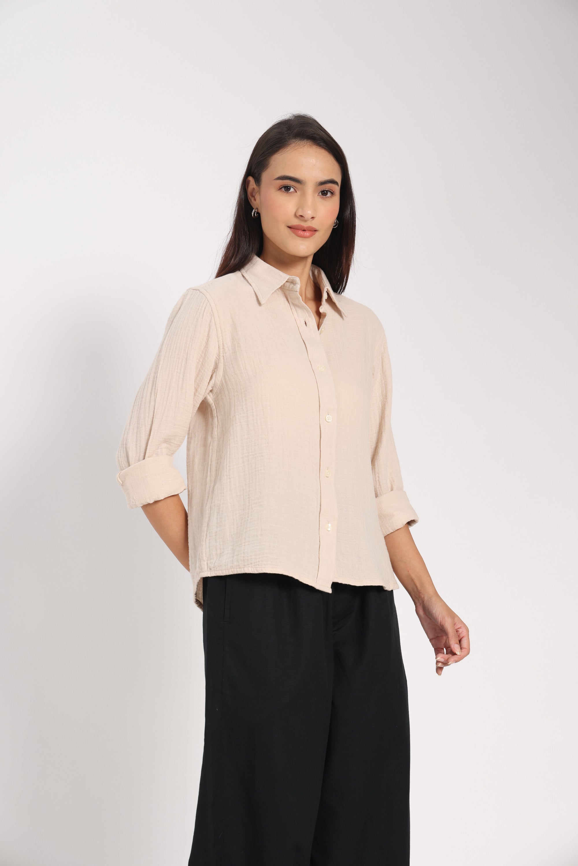 Dimensional Clarity Air Pocket Linen Shirt