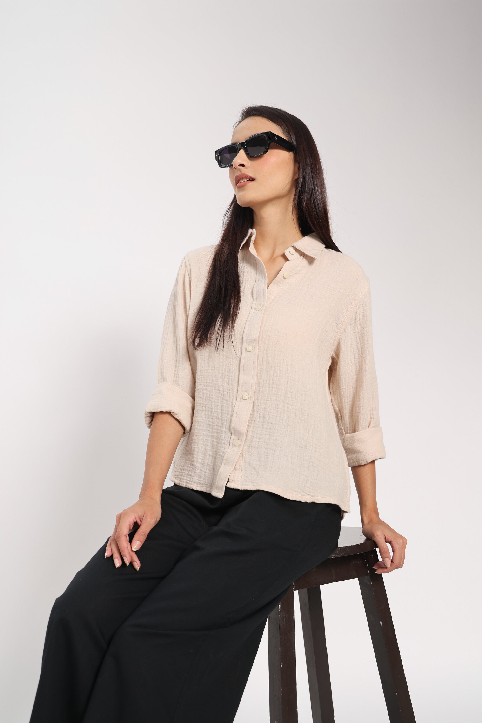 Dimensional Clarity Air Pocket Linen Shirt