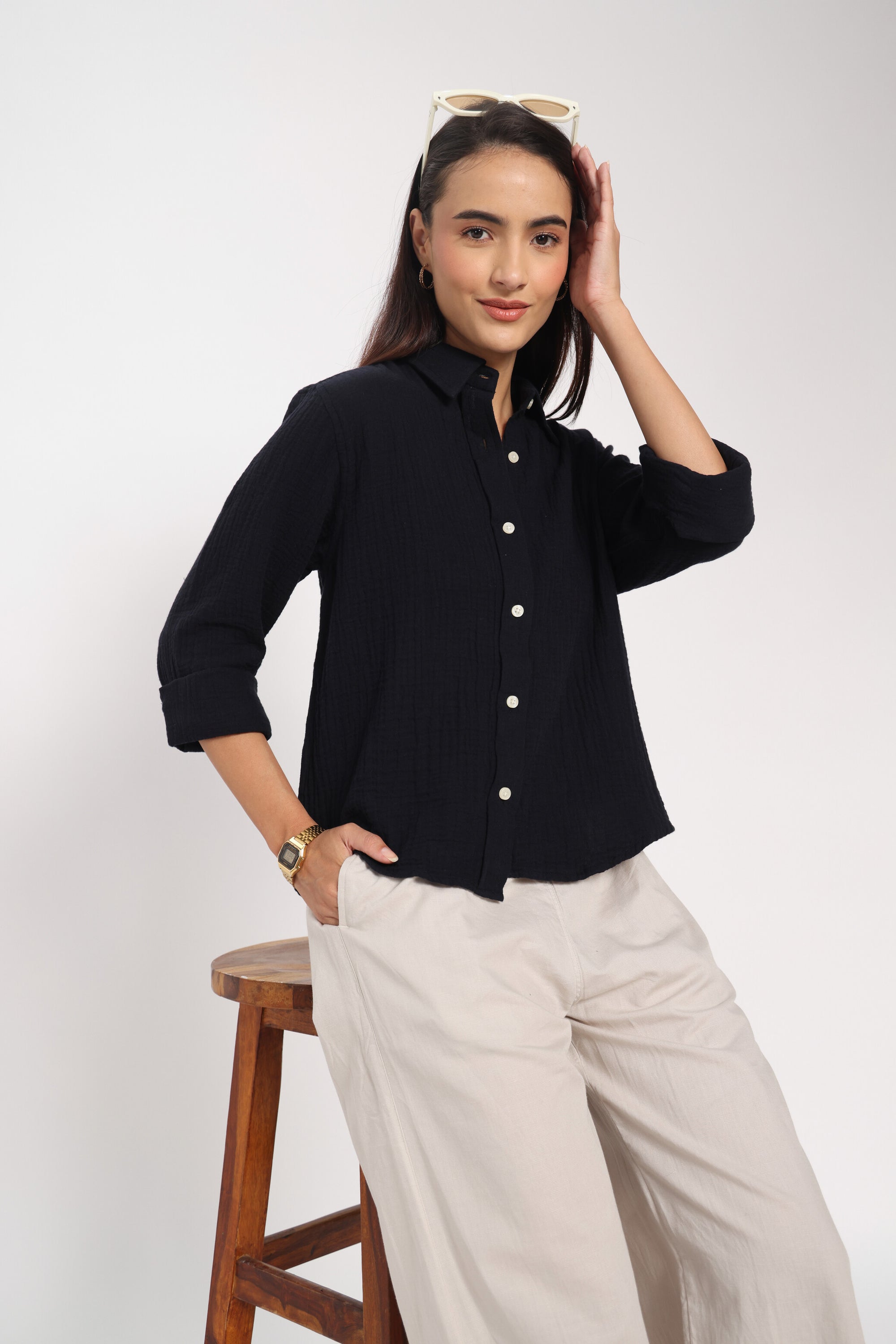 Dimensional Defiance Air Pocket Linen Shirt