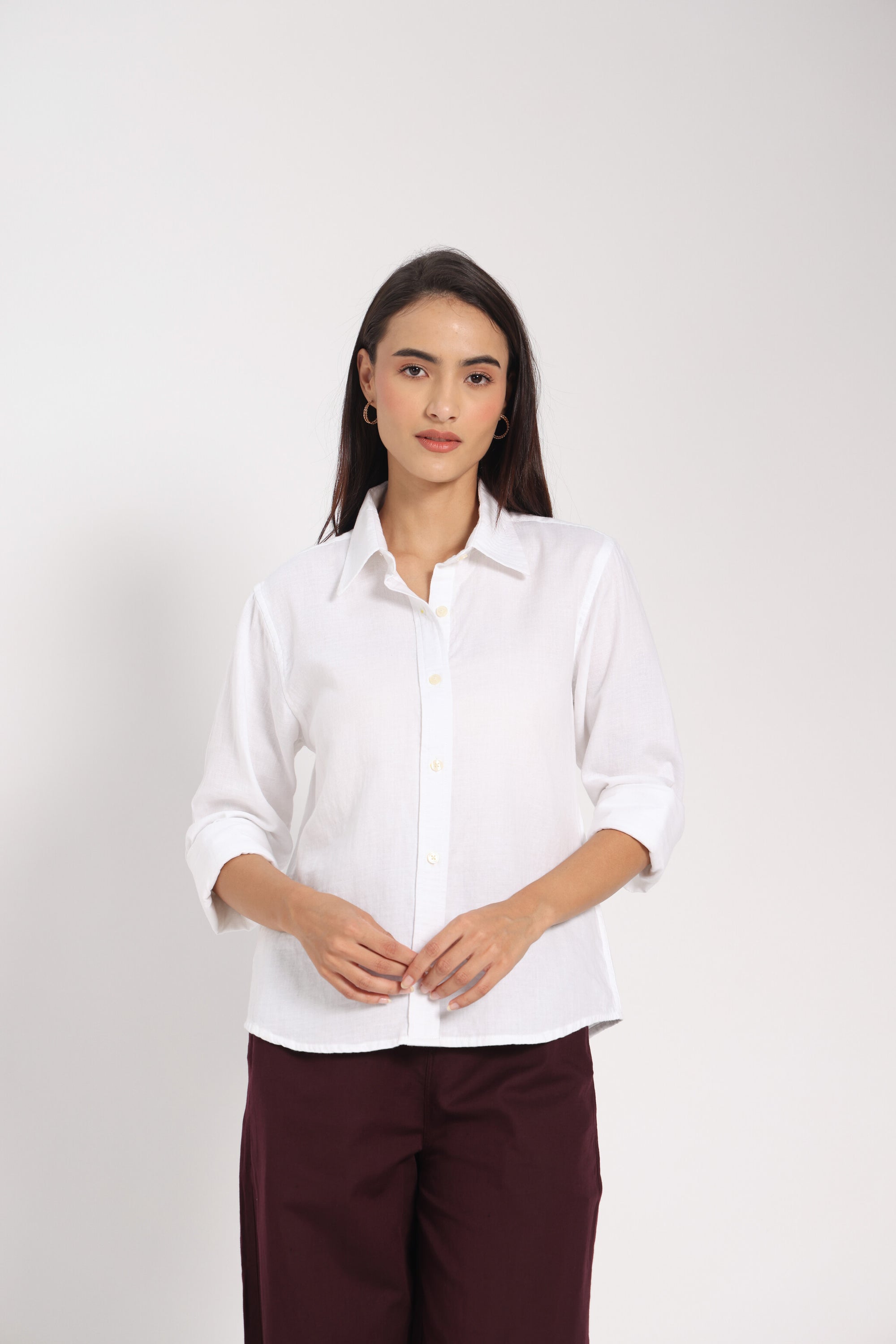 The Swiss Account White Linen Shirt