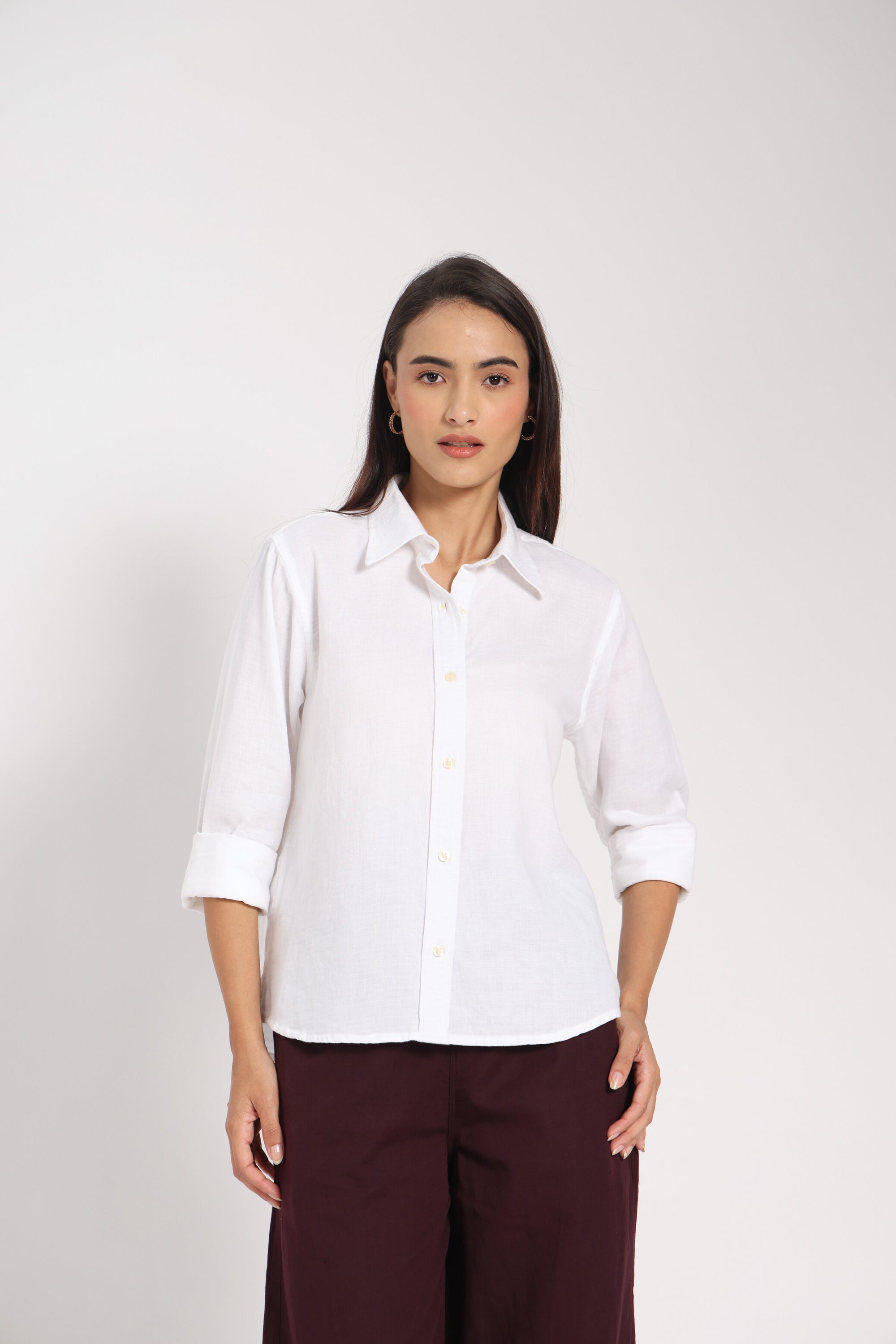 The Swiss Account White Linen Shirt