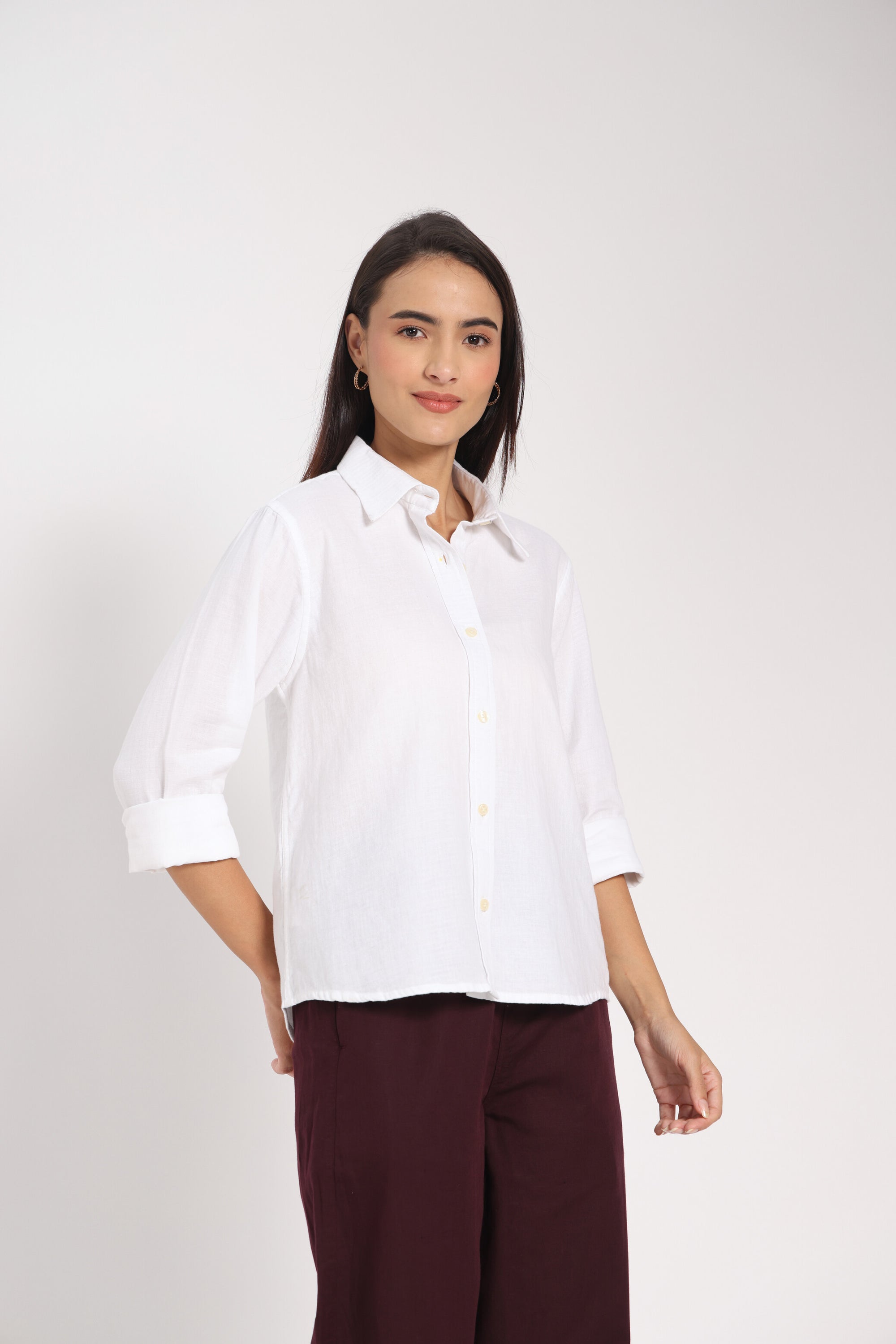 The Swiss Account White Linen Shirt