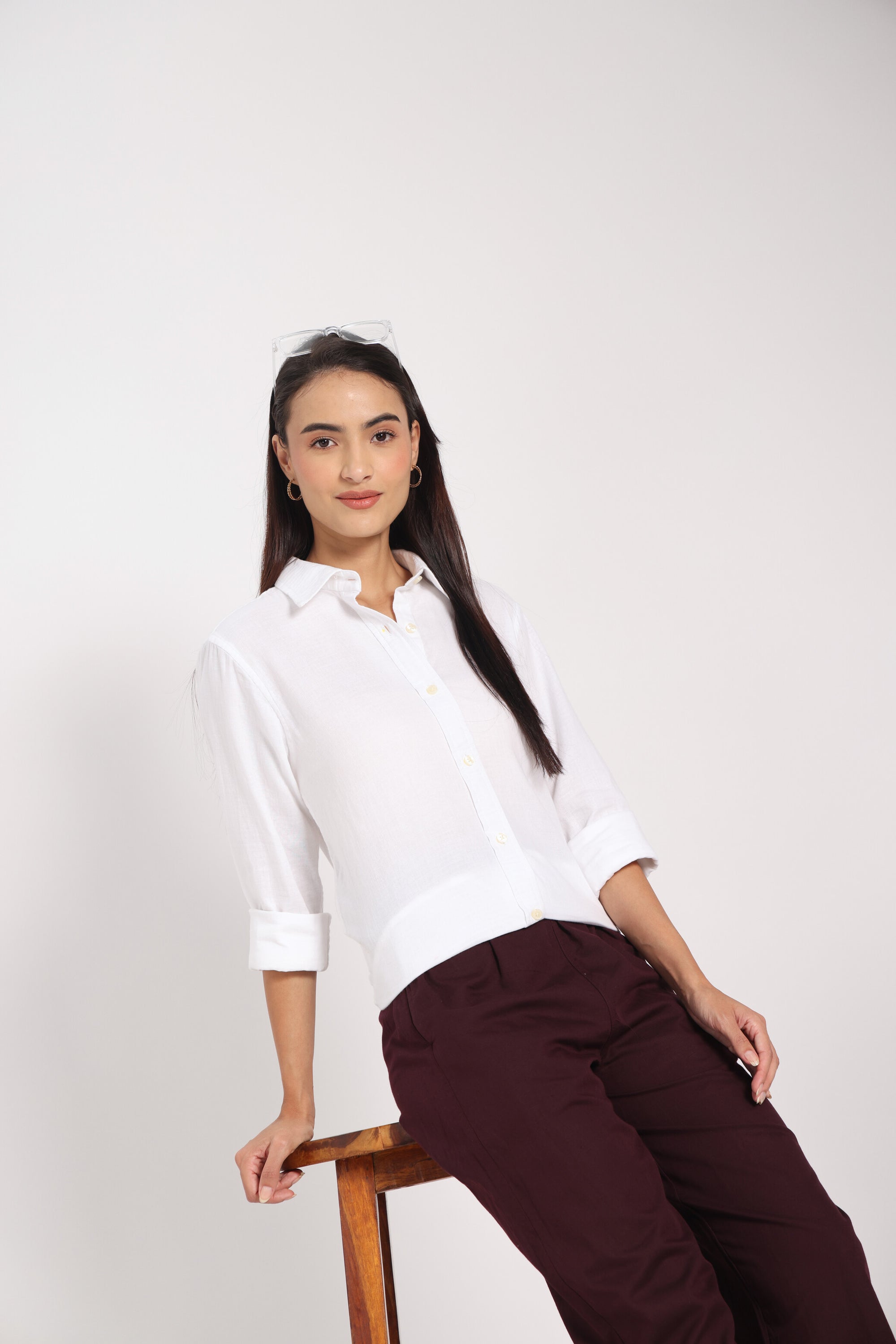 The Swiss Account White Linen Shirt